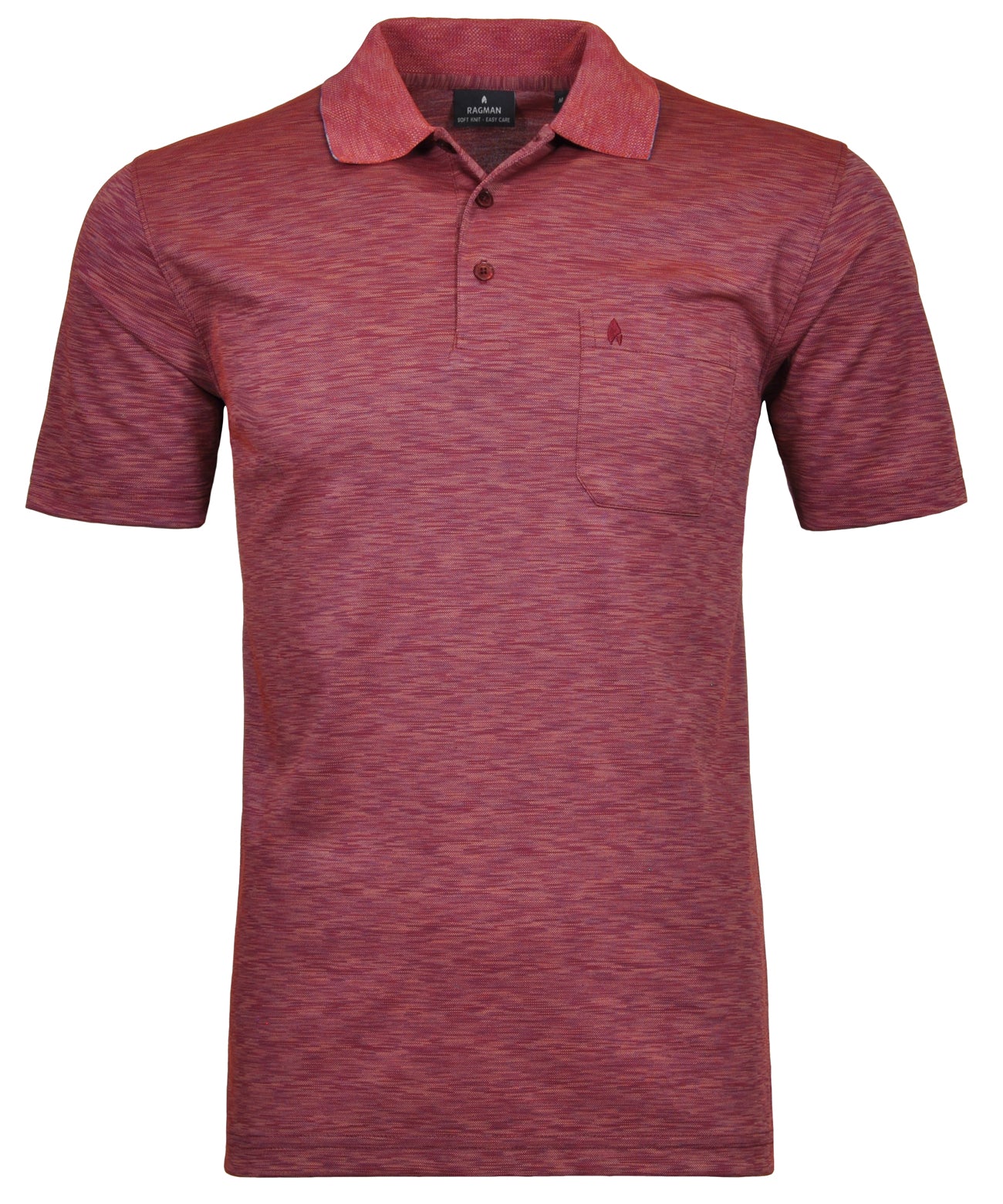 Softknit-Polo mit Flamm-Optik