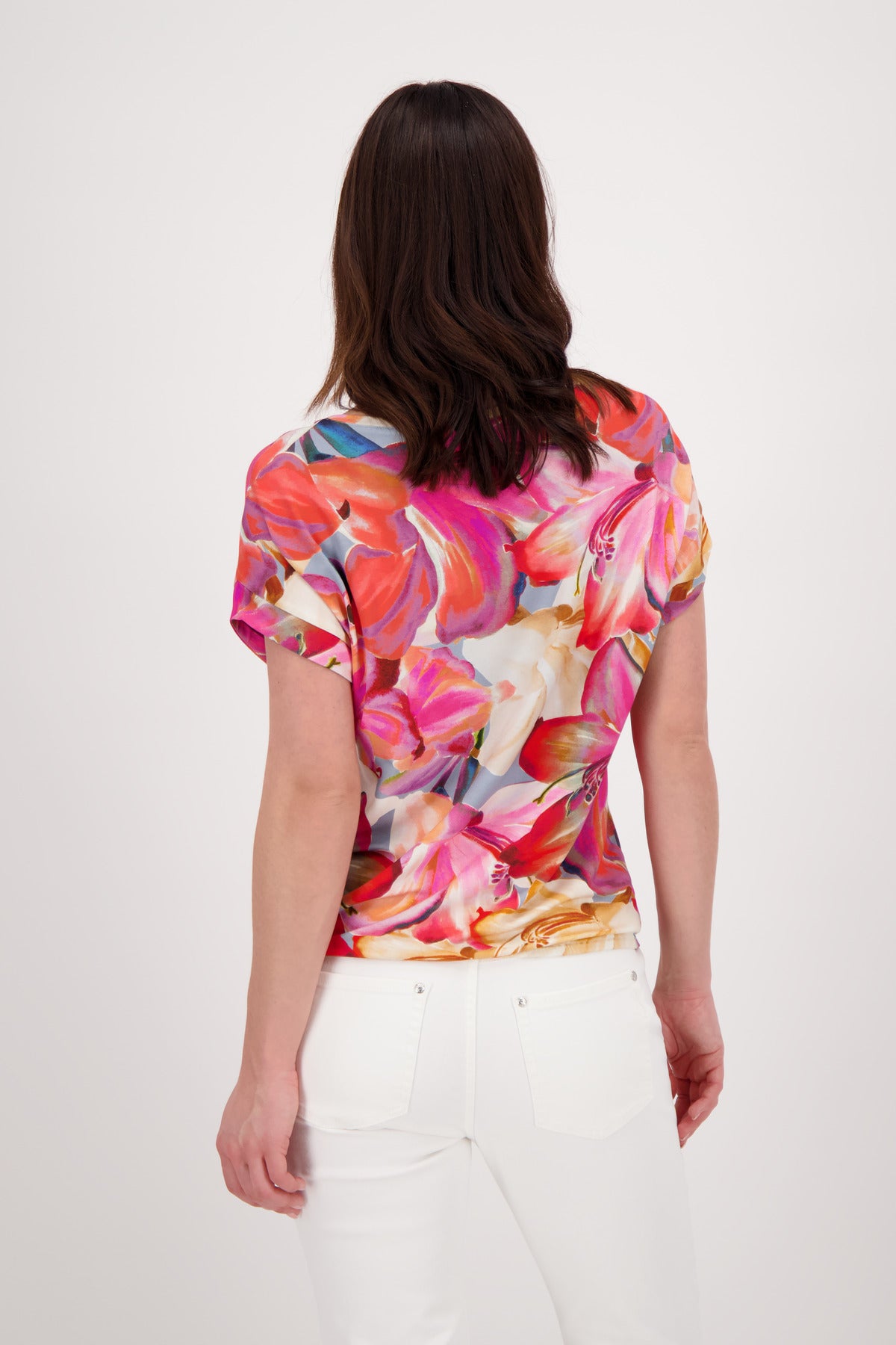 T-Shirt, melone gemustert