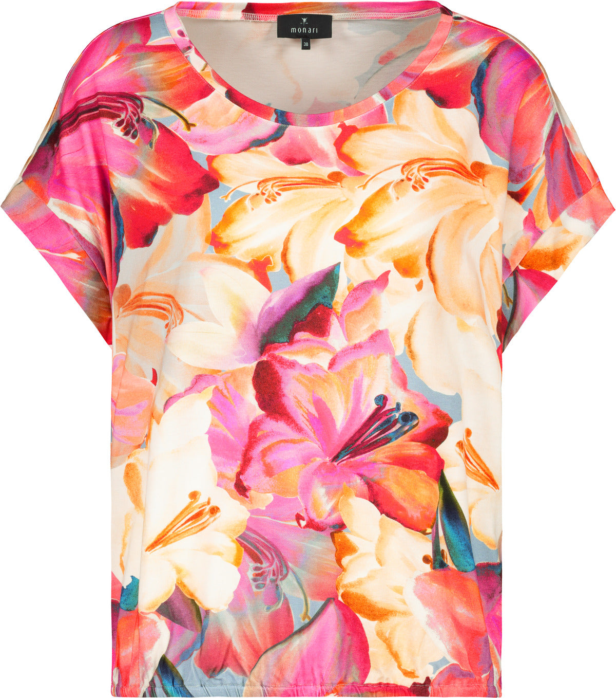 T-Shirt, melone gemustert