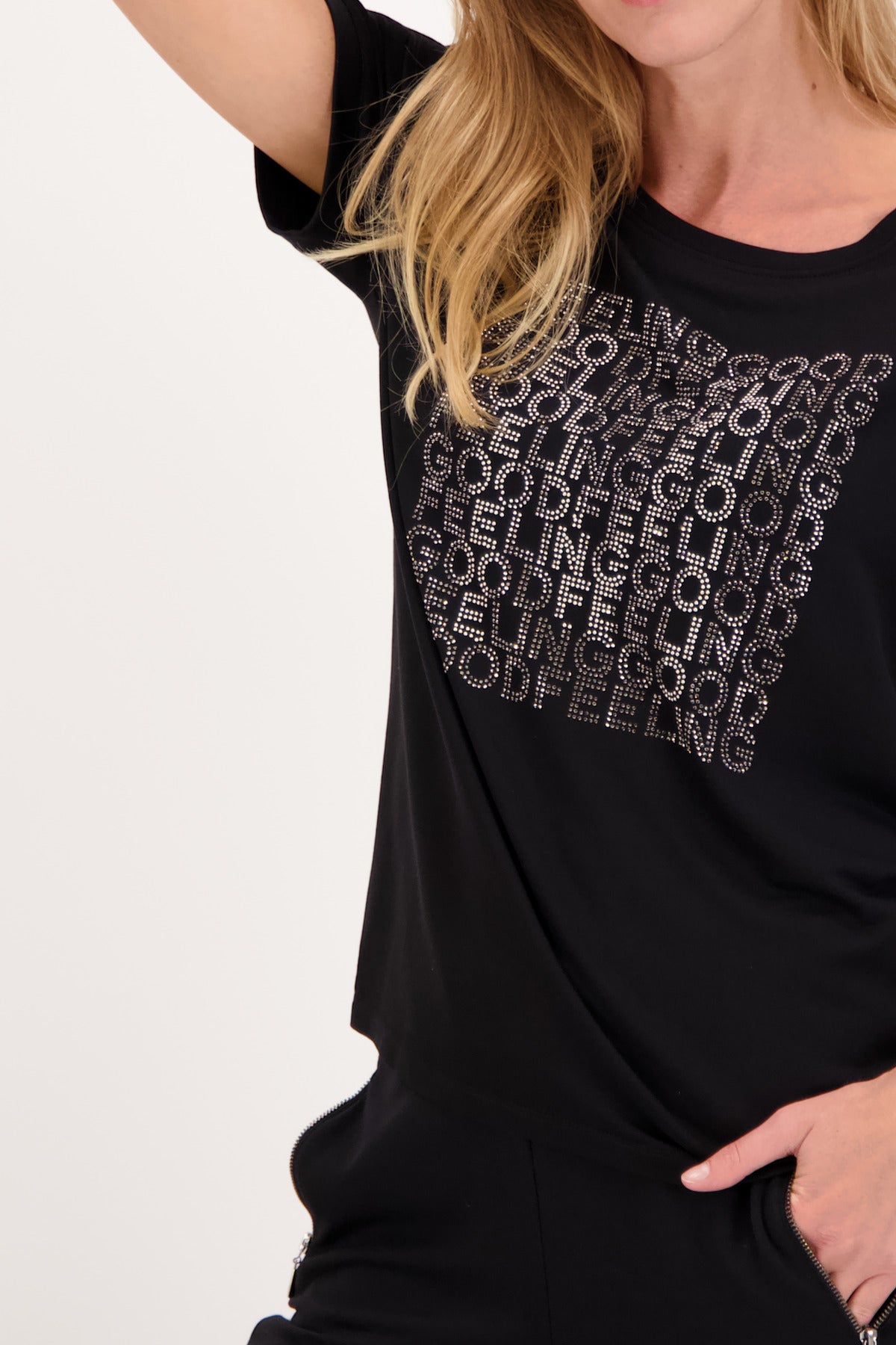 T-Shirt, schwarz