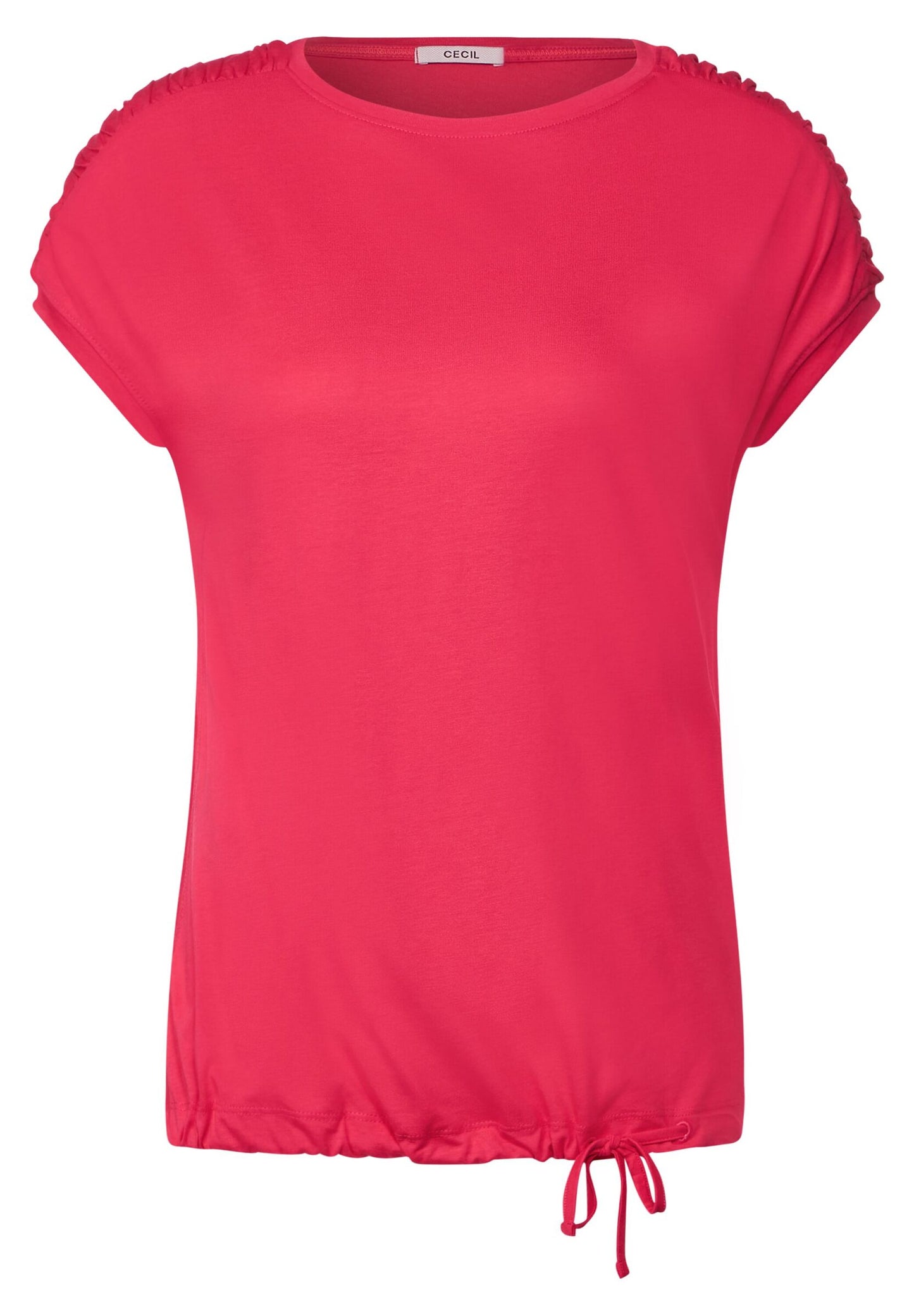 T-Shirt mit Raffdetails