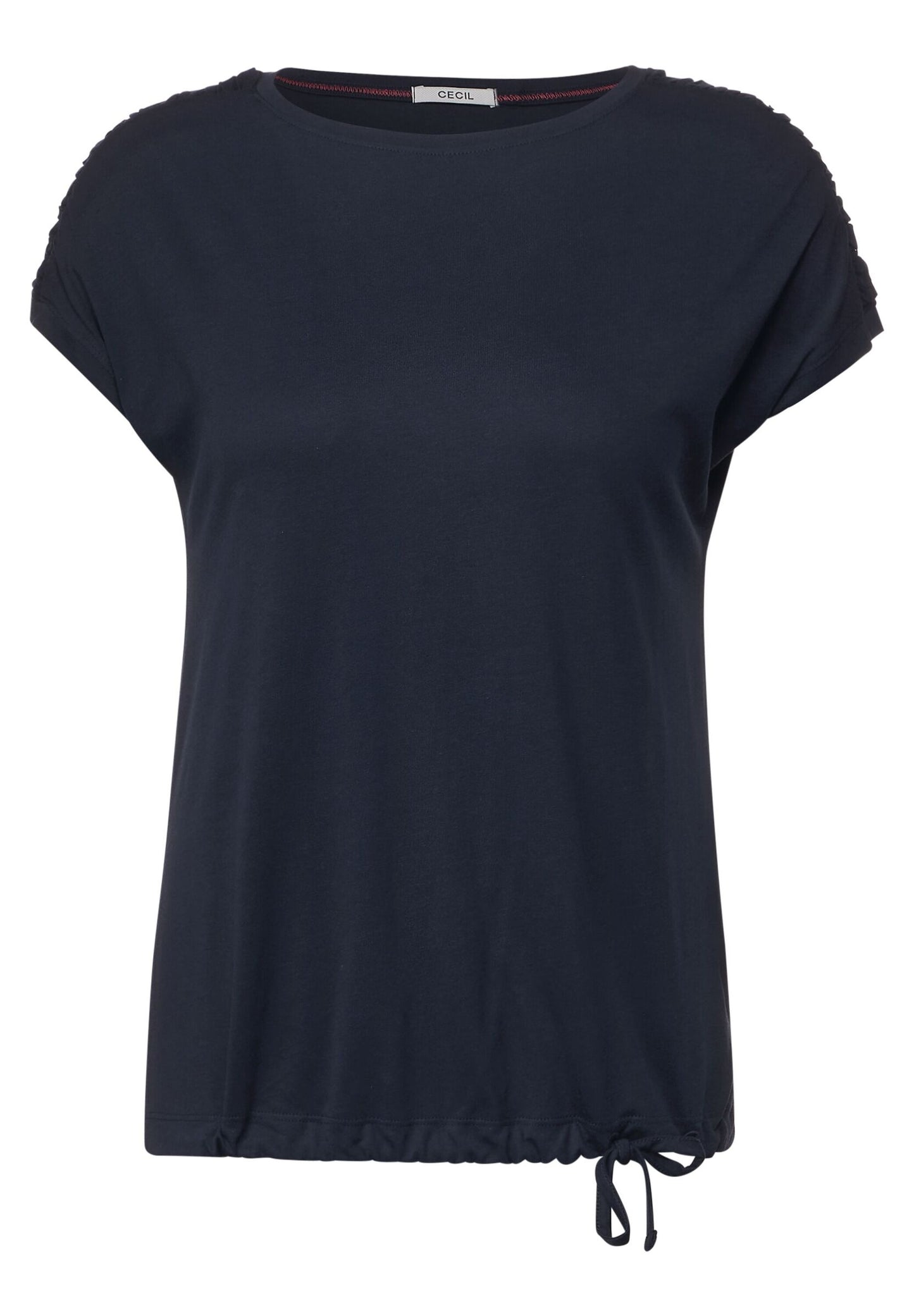 T-Shirt mit Raffdetails