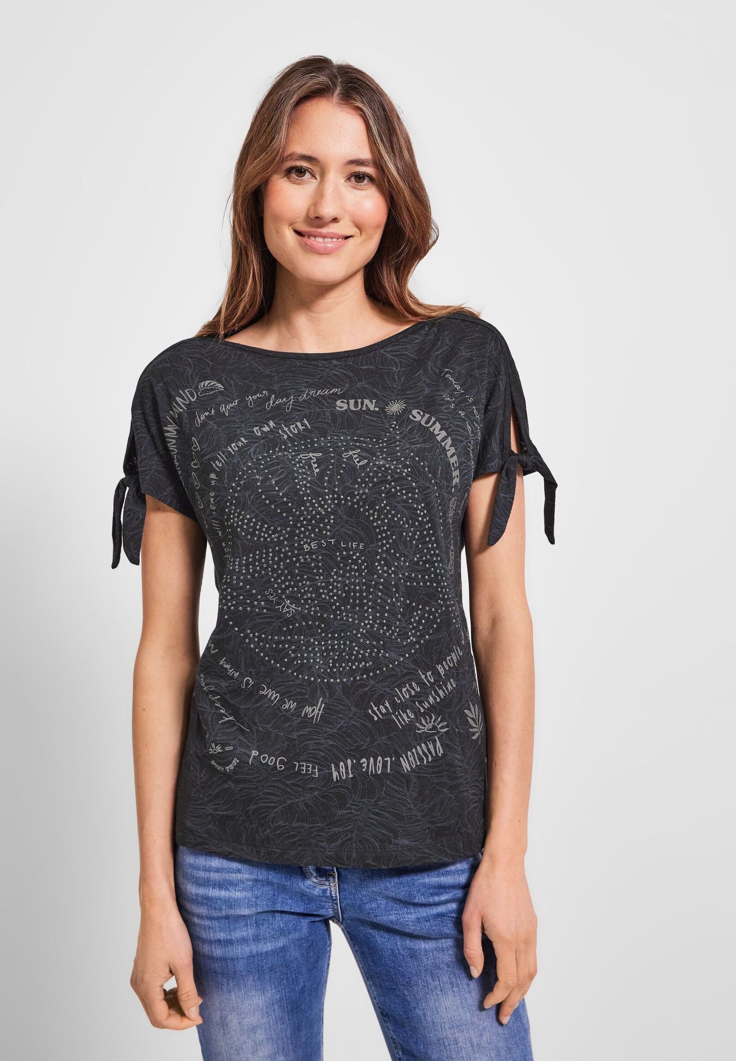T-Shirt mit Knotendetail