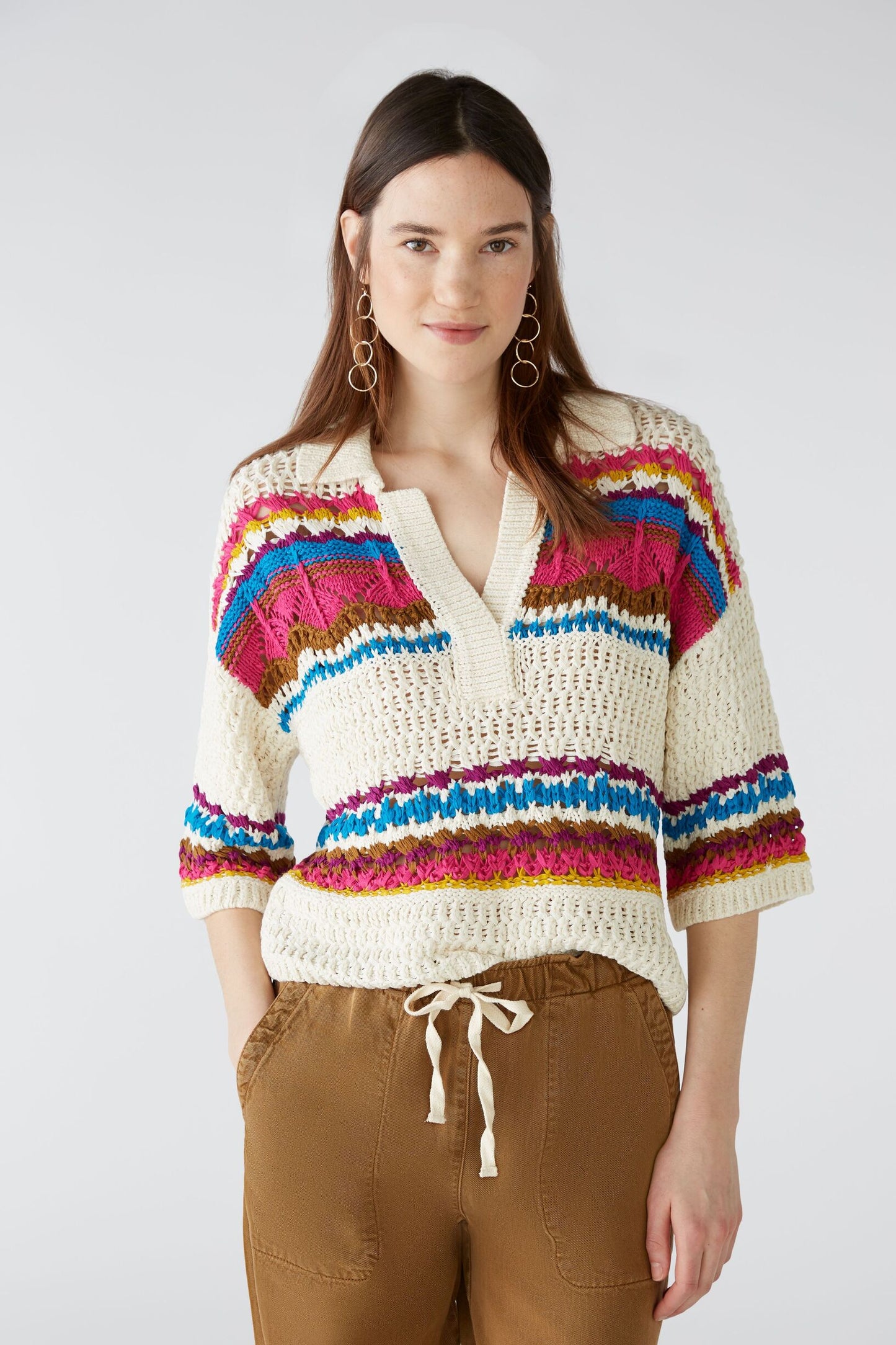 Pullover in Häckeloptik