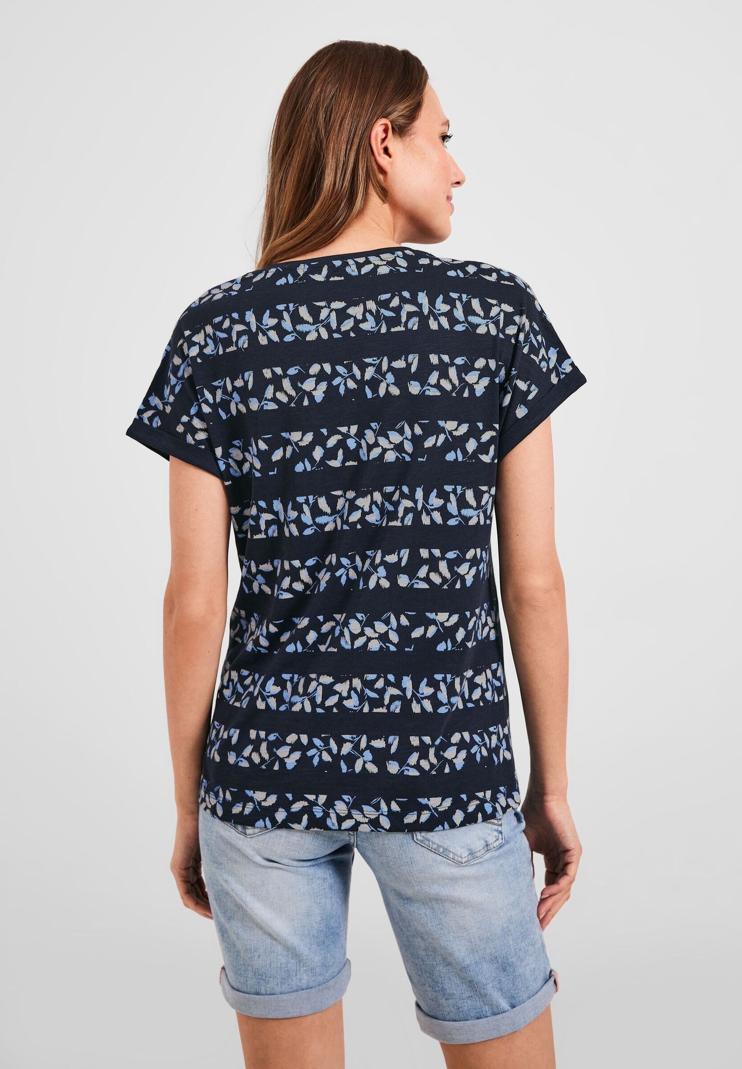Florales Streifenshirt