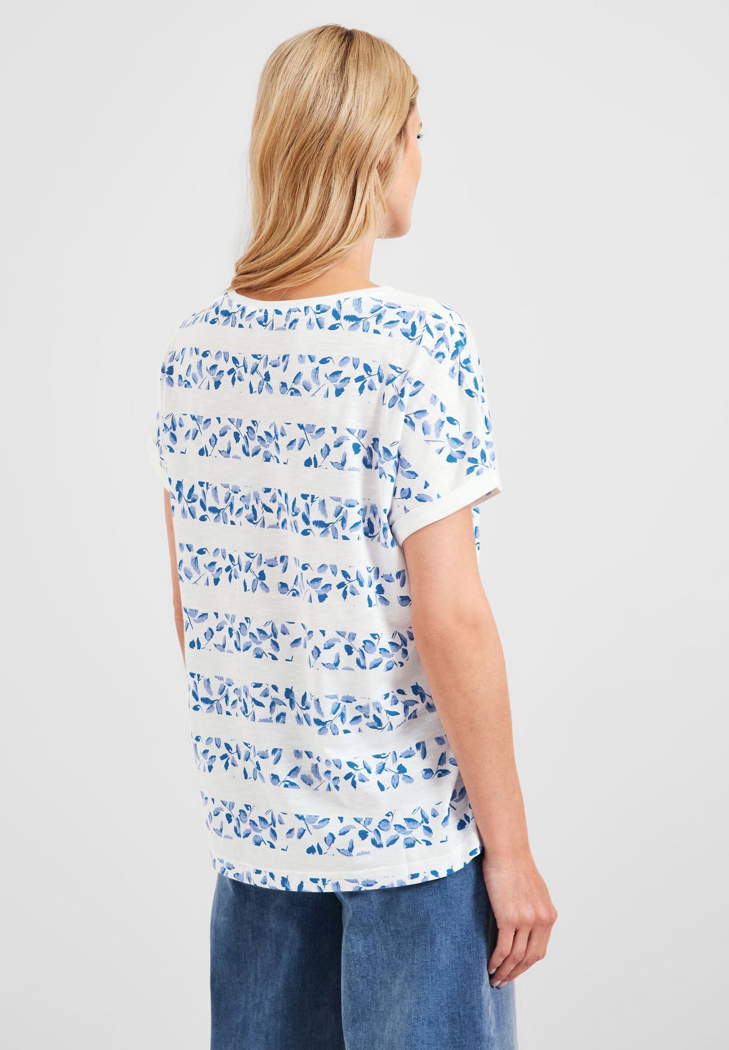 Florales Streifenshirt