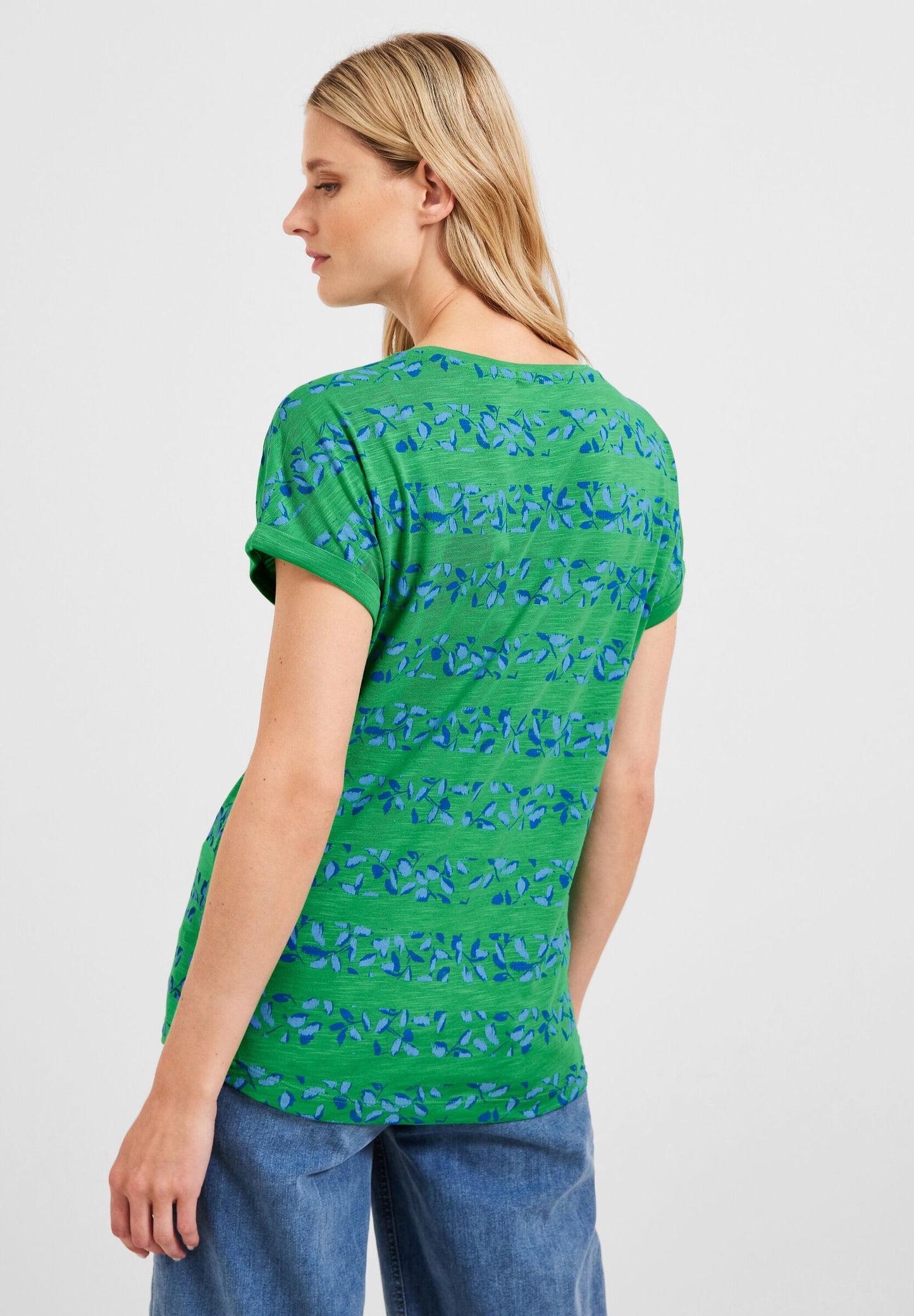 Florales Streifenshirt