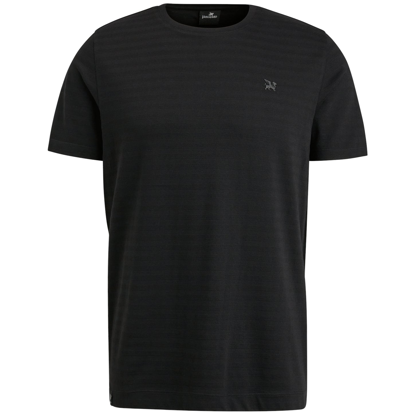 Short sleeve r-neck jersey structure stripe