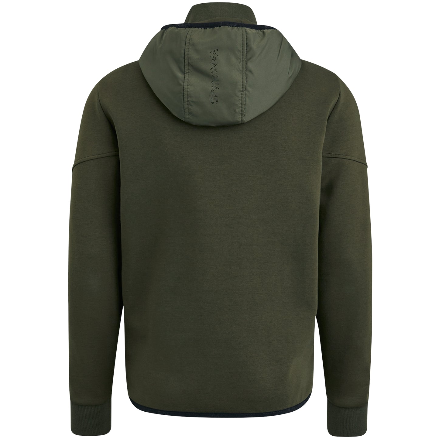 Hooded jacket interlock