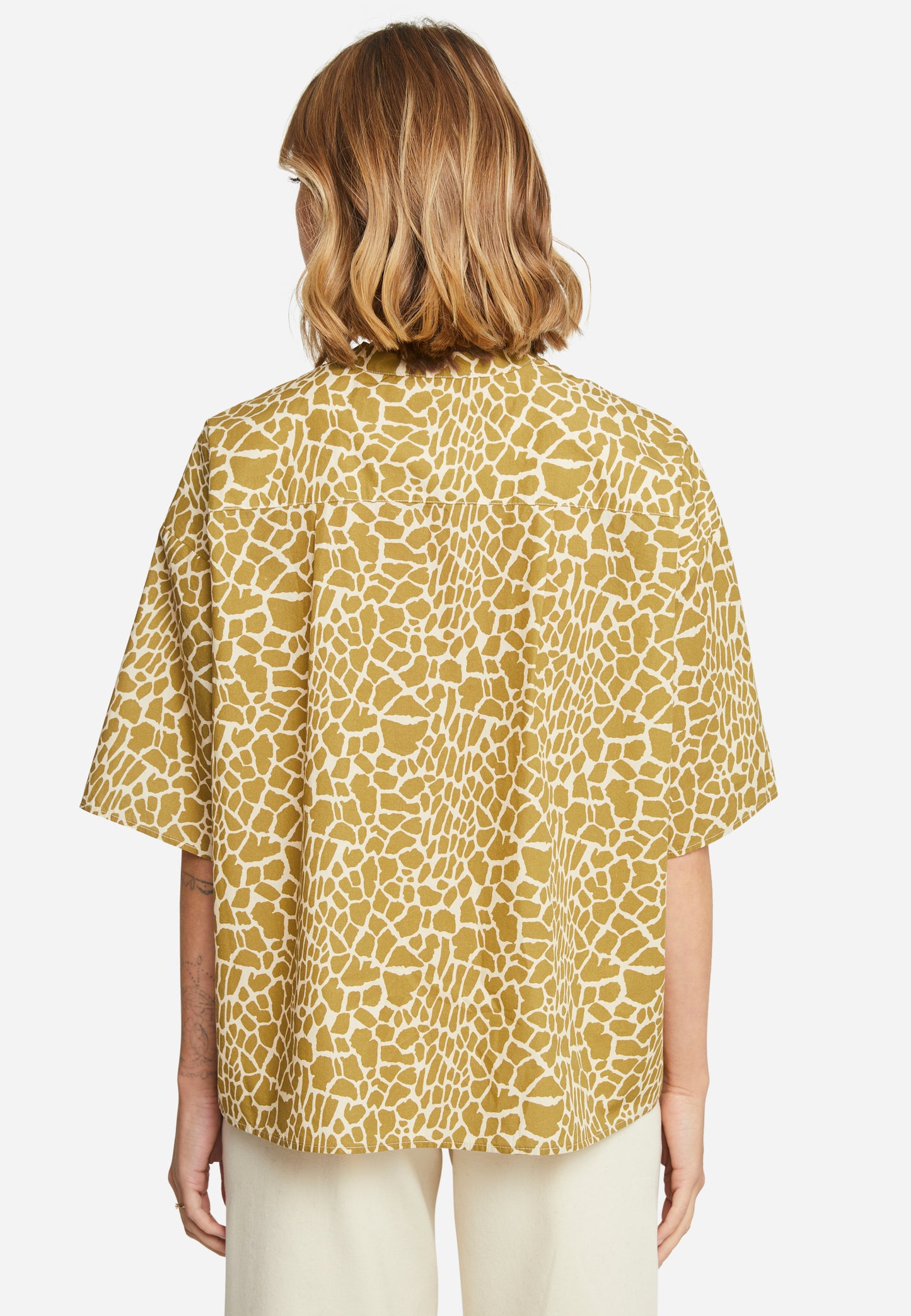 Boxy round neck 1/2 Slv Blouse