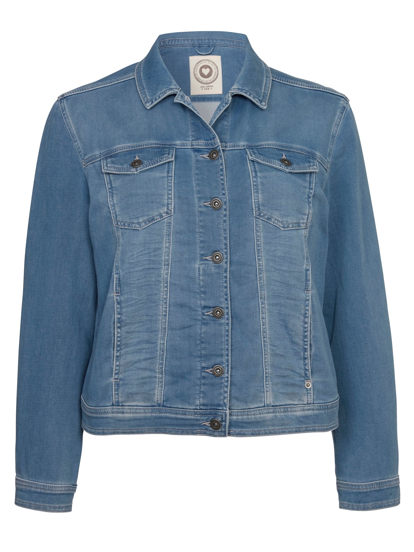 Jacke Kragen 1/1 Arm Jeans crash Effekt