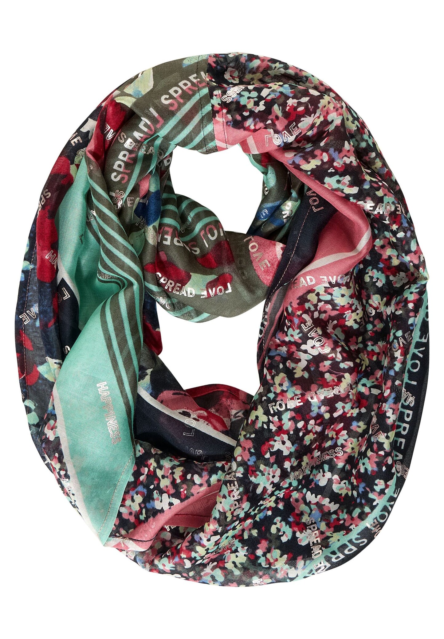 Loop Schal im Patchwork Look