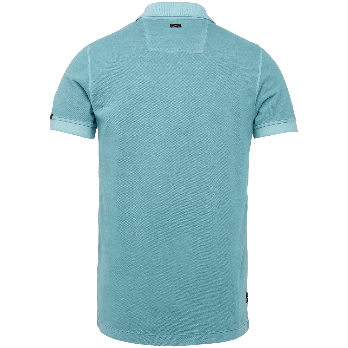 Short sleeve polo garment dyed pique
