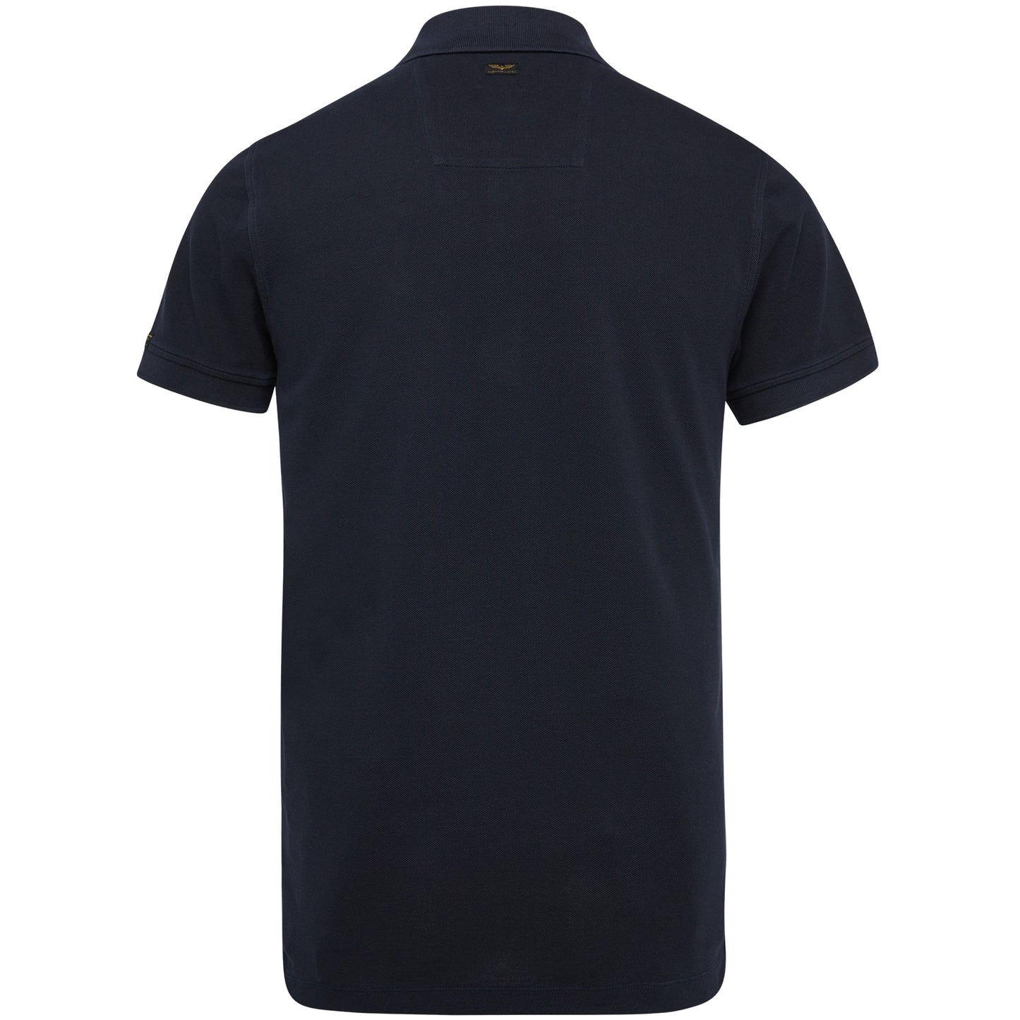 Short sleeve polo garment dyed pique