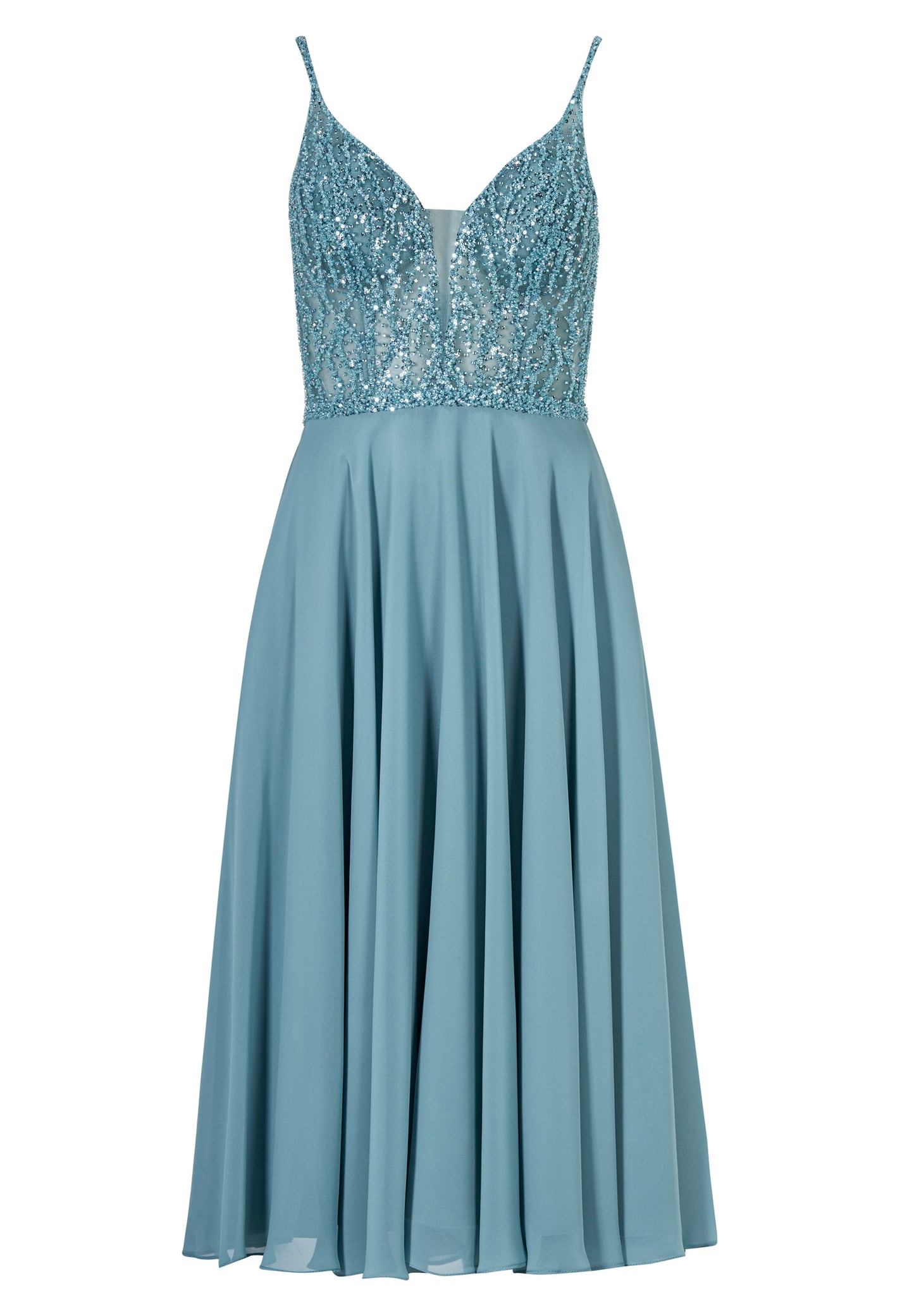 Cocktailkleid aus Materialmix