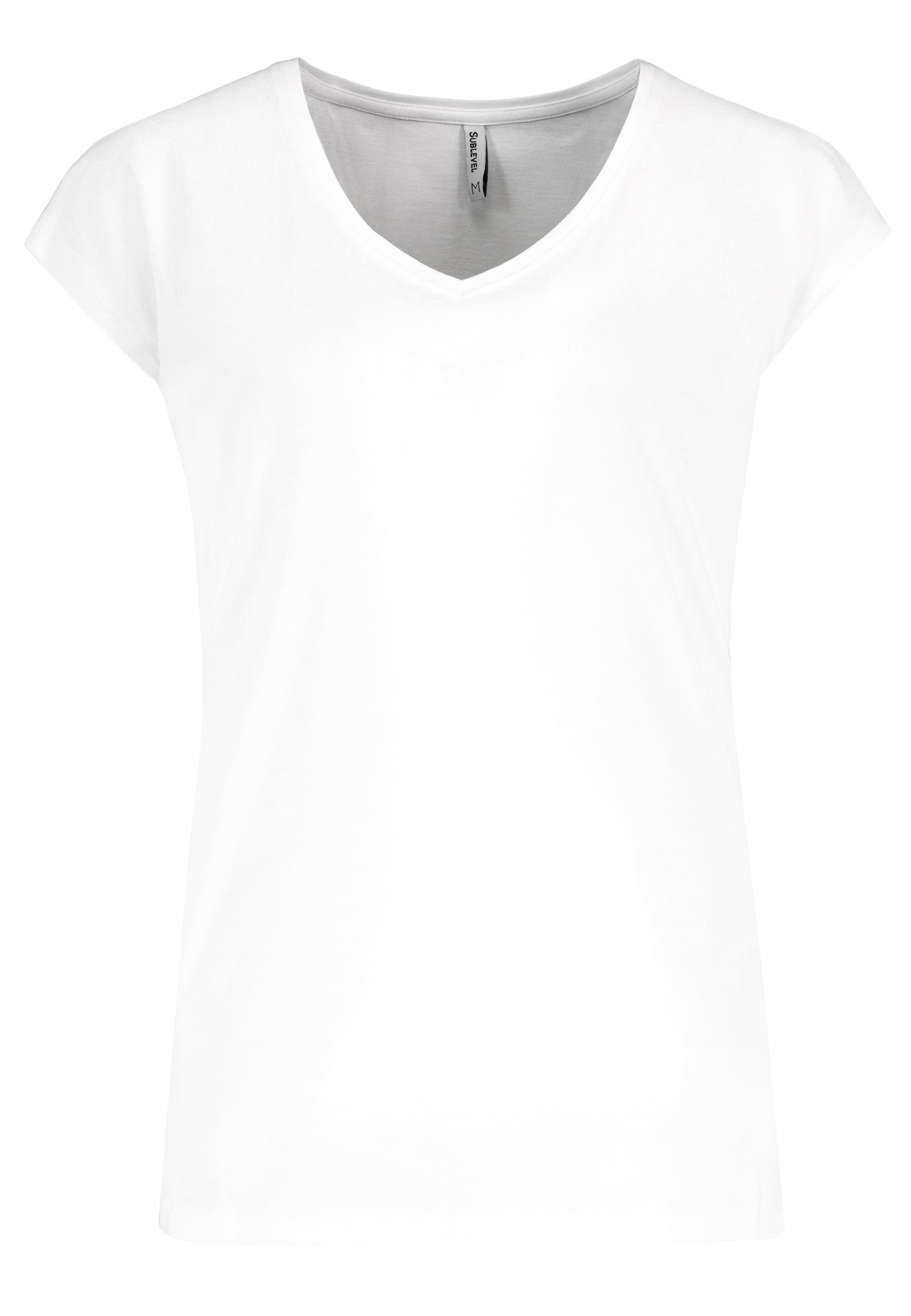 DOB Shirt, angeschnittene Ärmel, weiter Style,V-Ausschnitt mit Blende, white, pearl rose,reseda green, black