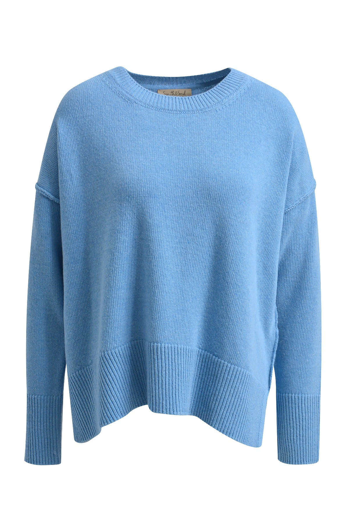 Round Neck Dropped Shoulder Pullover