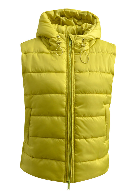 Puffervest with hood and welt pockets