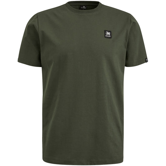 Short sleeve r-neck cotton elastan jersey