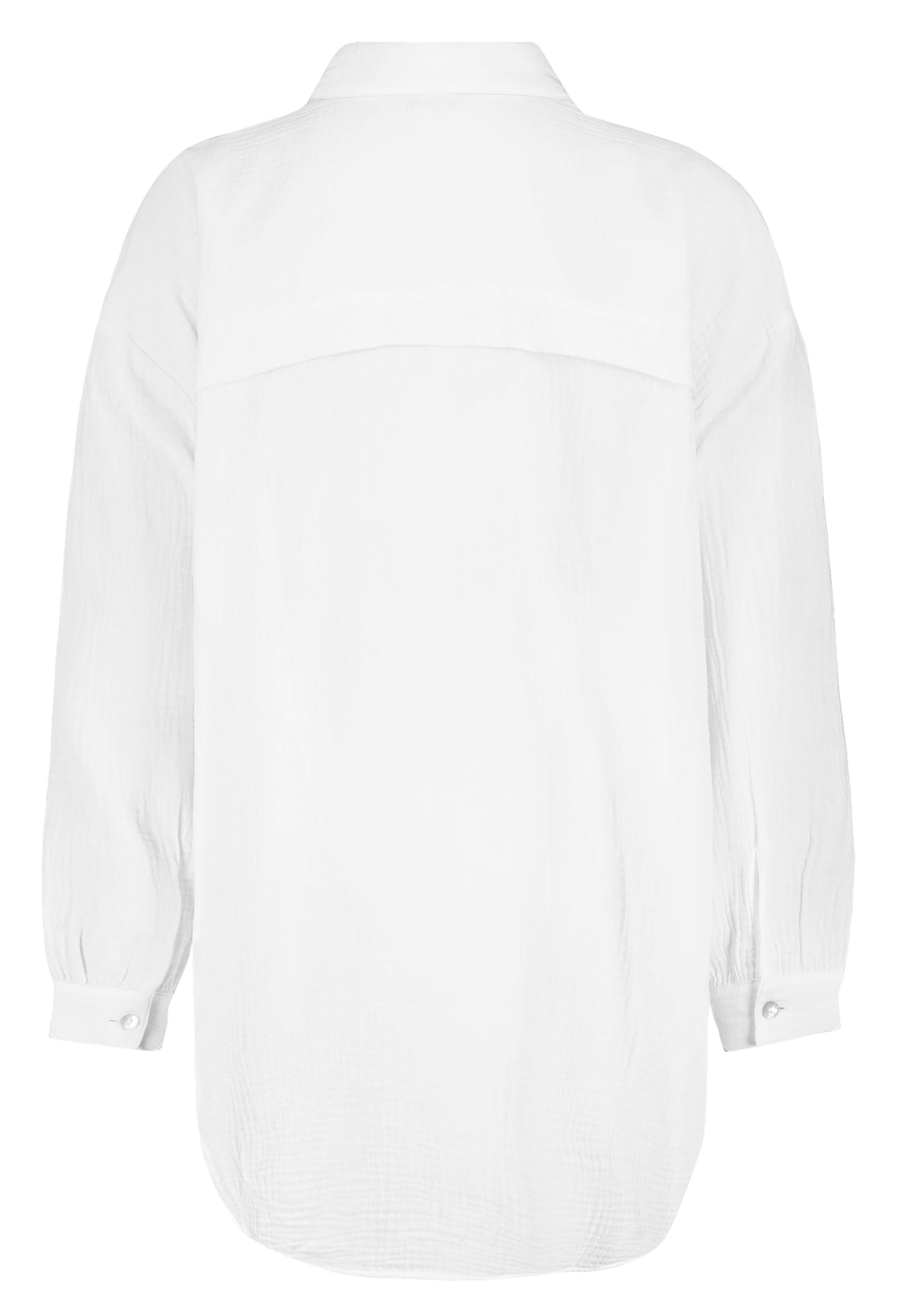 DOB LONG-Bluse, Oversize, überschni, white
