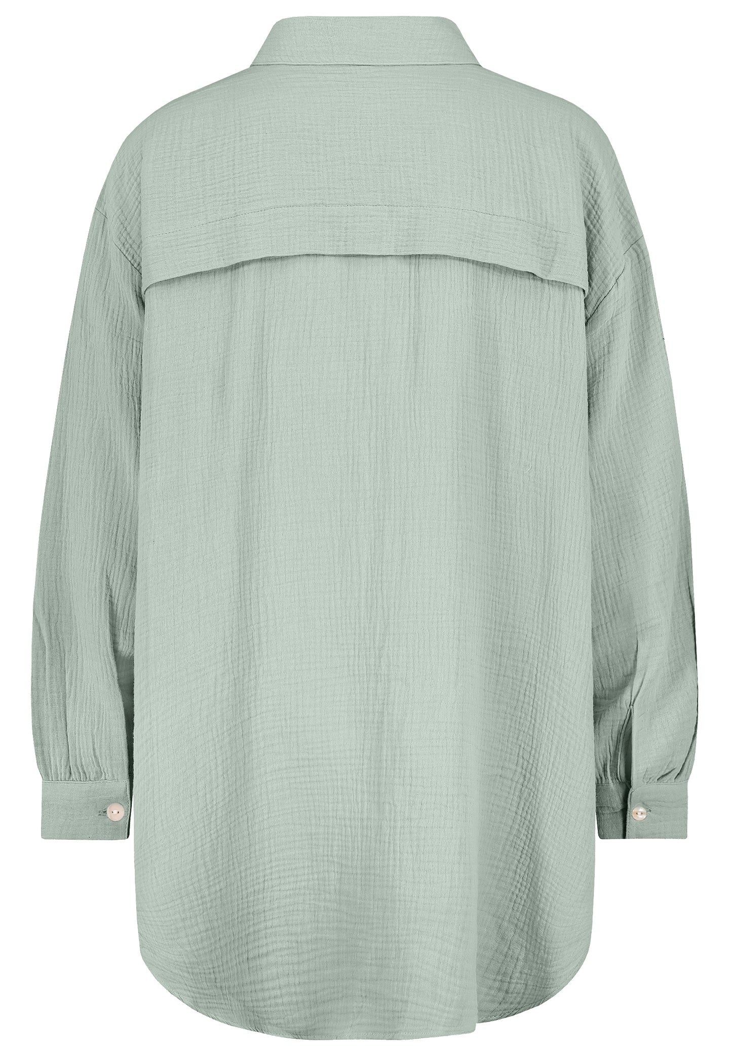 DOB LONG-Bluse, Oversize, überschni, jadeite green