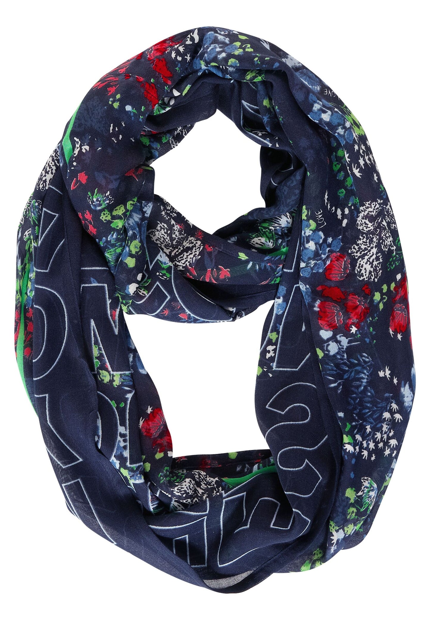 Loopschal mit Blumenprint