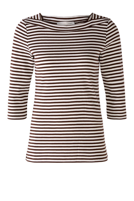 T-Shirt gestrickter Ringel aus 100% Baumwolle